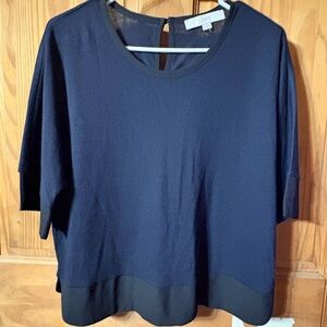 LOFT Dark Blue Short Sleeve Top